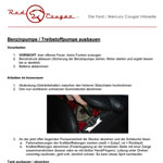 ford cougar benzinpumpe ausbauen